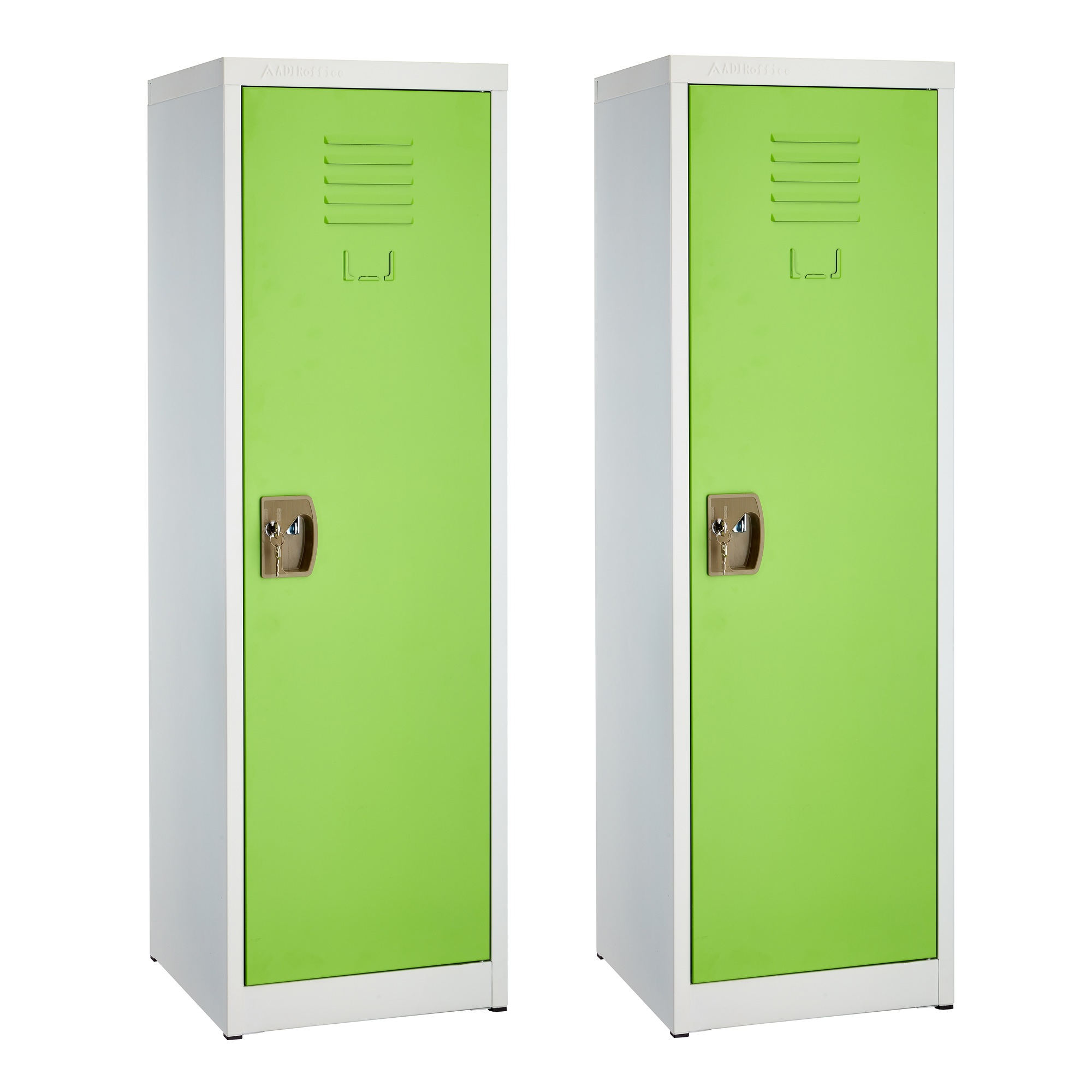Alpine, 48ft.' Single Tier Locker for Kids - Green, 2-Pack, Height 48 in, Width 15 in, Color Green, Model# ADI629-01-GRN-2PK
